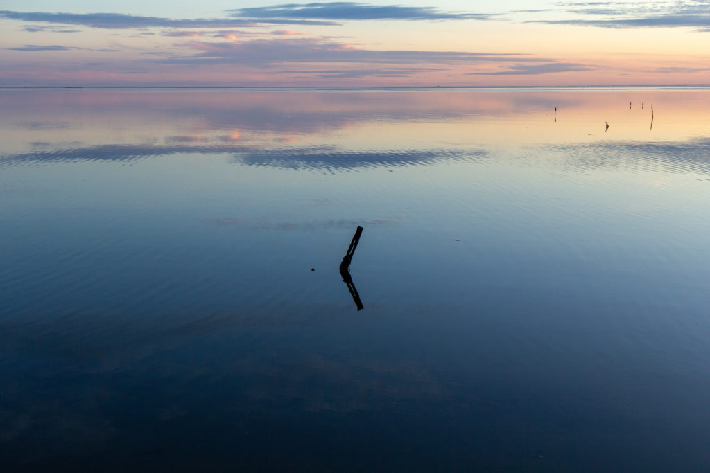 clouds in the water